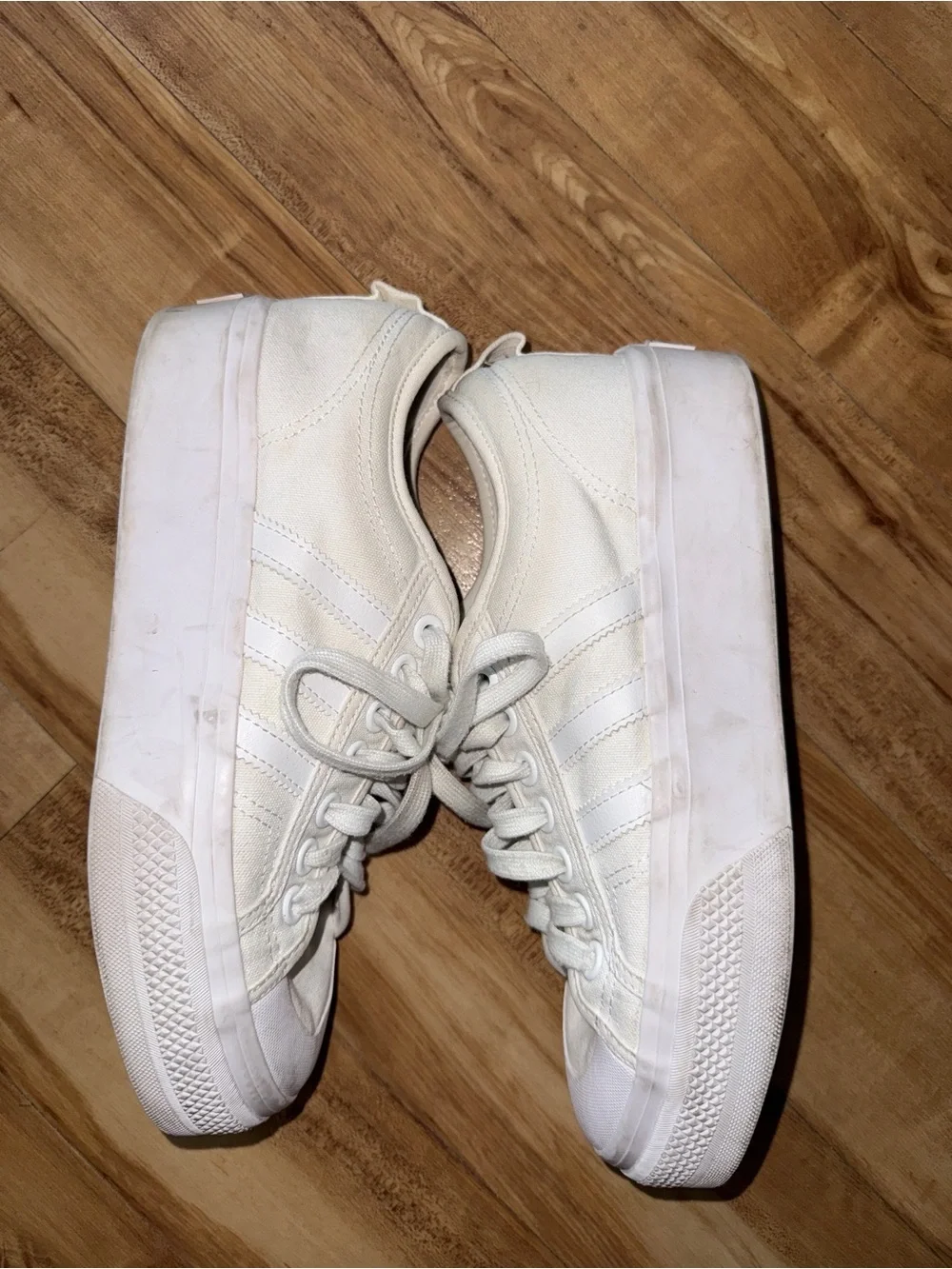 White adidas sneakers